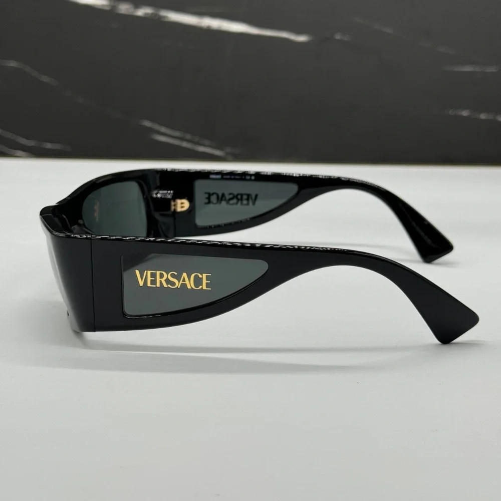 NEW MOD 4482 GB1/87 VERSACE BLACK SHIELD VE4482 GB187 UNISEX VERSACE SUNGLASSES